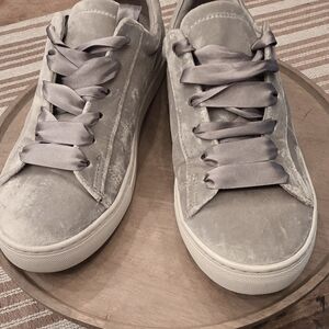 Gray Velvet Sneakers
